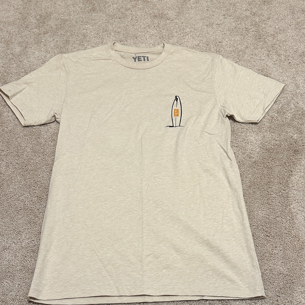 YETI Light Beige Short Sleeve Tee